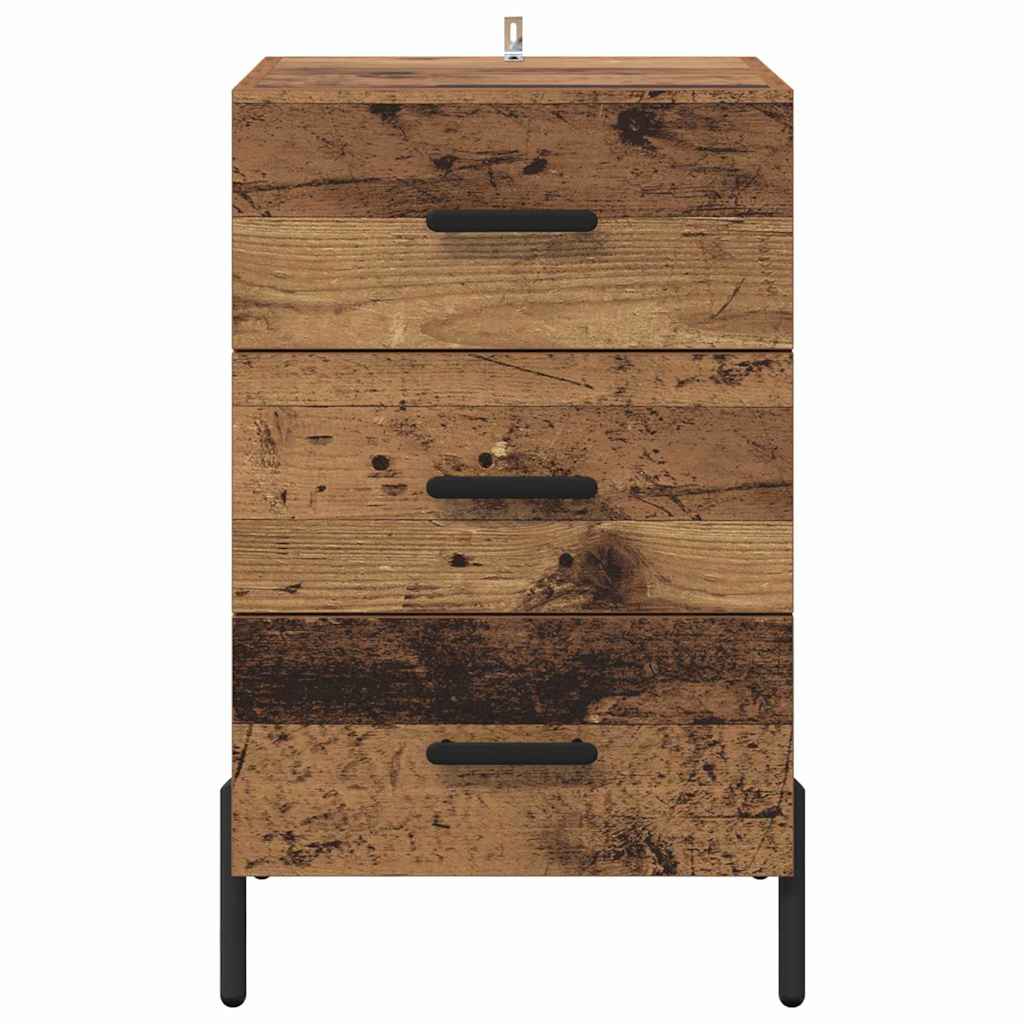 Bedside Cabinet Old wood 40 x 40 x 66 cm Engineered wood
